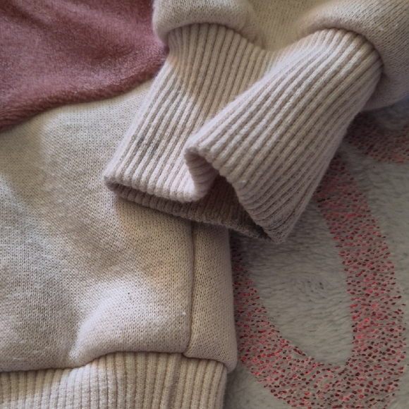 Nike Pink and Cream Velour Kids' Hoodie Set - Picture 4 of 8